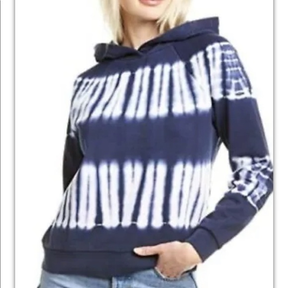 Madewell Retro Blue Tie Dye Hoodie Seen on Cobra Kai Sz S - Picture 1 of 9